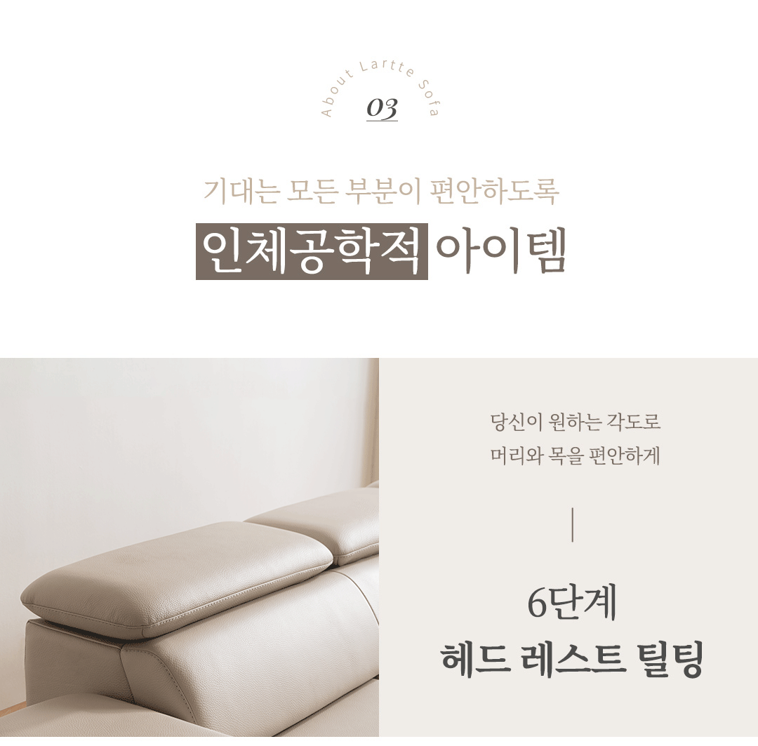 라클라우드 라르테 이태리 통가죽 소파 (4 color) 상세 이미지 4